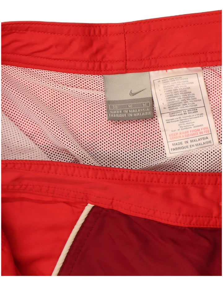 Nike Bañador Corto De Nylon Color Block Rojo Mediano - Hombre
