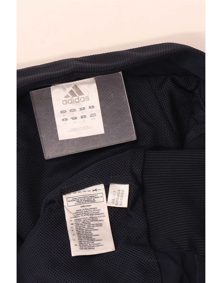 Adidas Hombre Gráfico Chándal Top Chaqueta Medio Azul Marino Colorblock