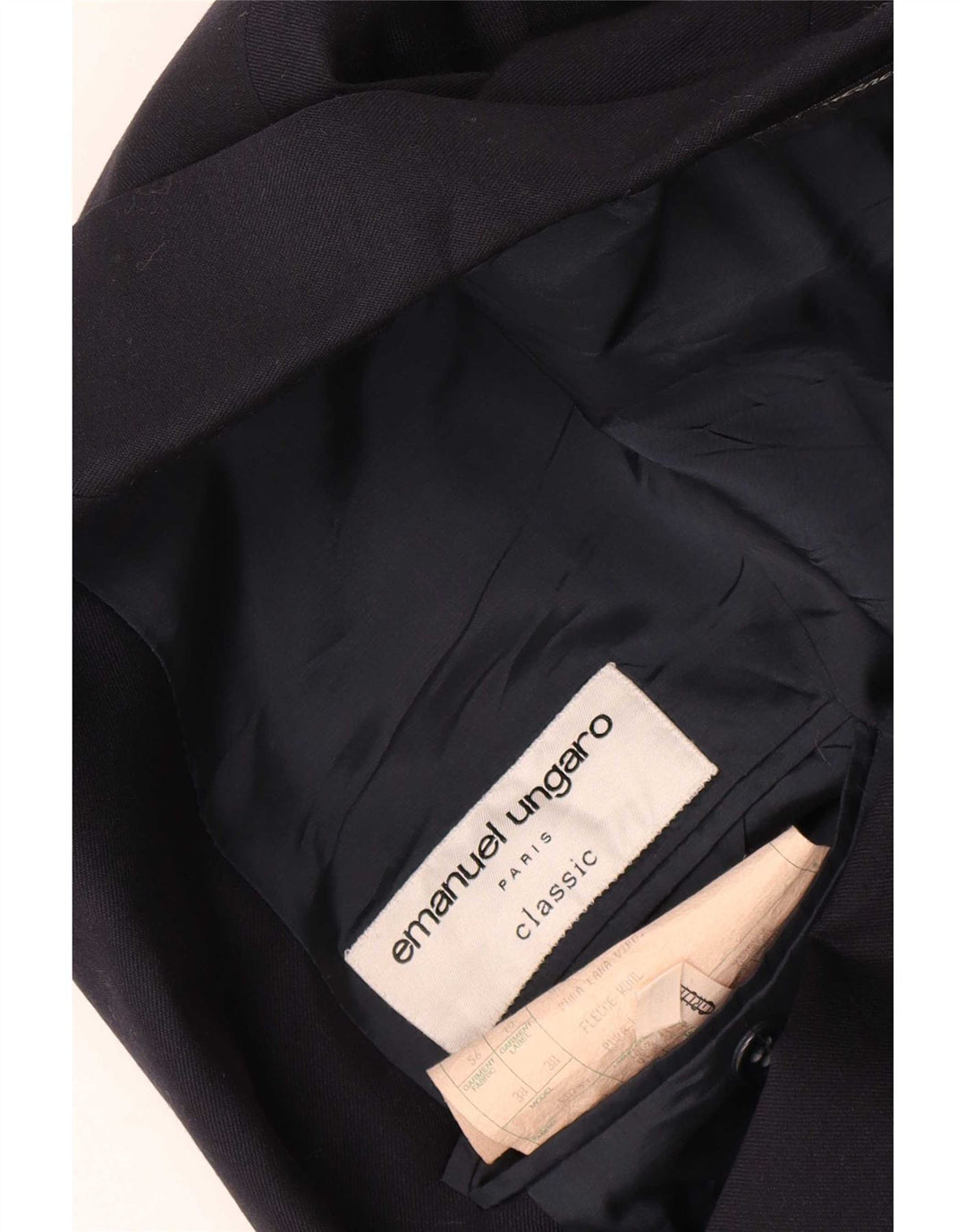 Emanuel Ungaro Chaqueta tipo blazer de 3 botones para hombre IT 56 3XL Lana azul marino