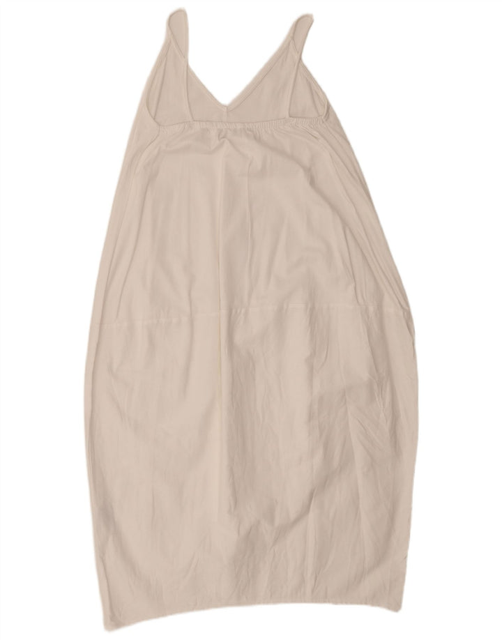 Zara Mujer Vestido De Verano Reino Unido 10 Pequeño Algodón Blanco