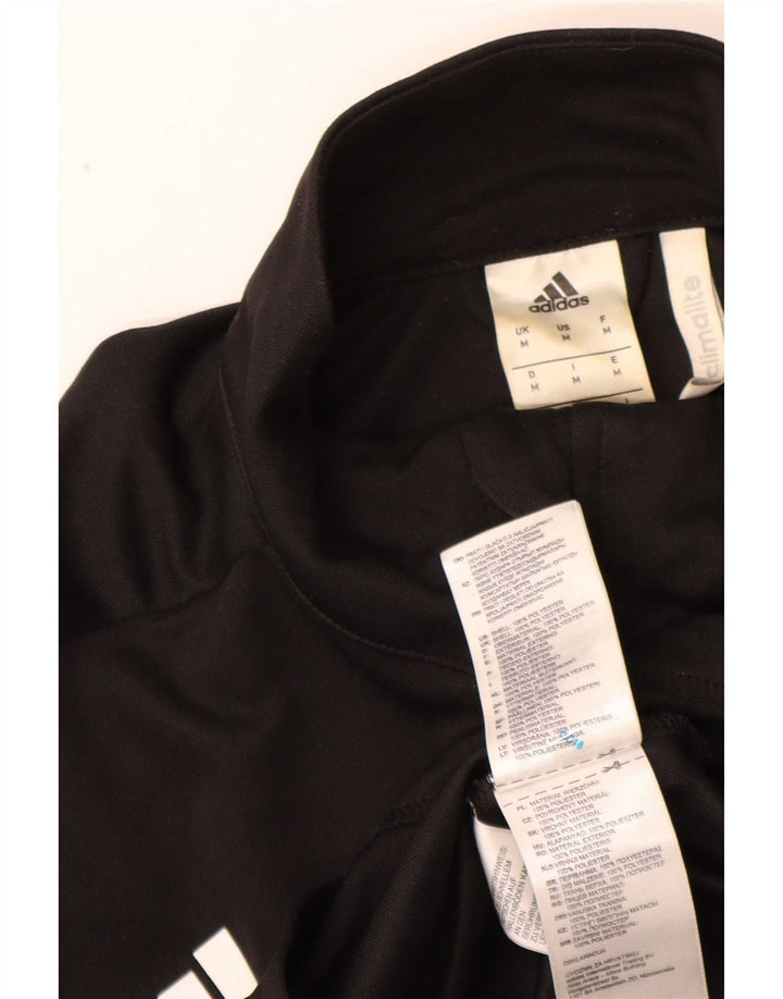 Adidas Mens Climalite Chándal Top Chaqueta Mediano Negro Poliéster