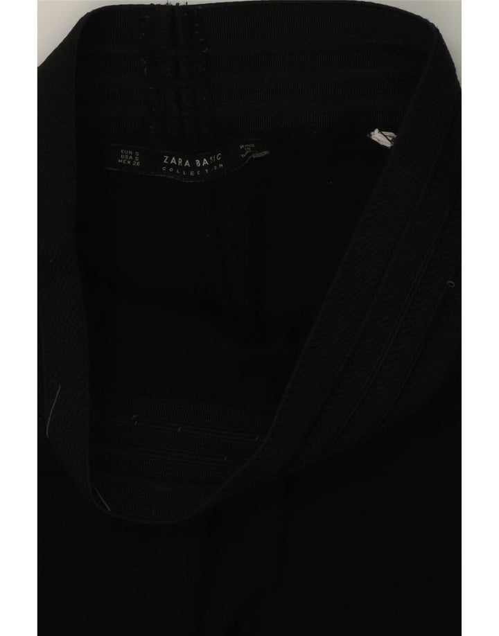 Zara Mujer Leggings Reino Unido 8 Pequeño Negro