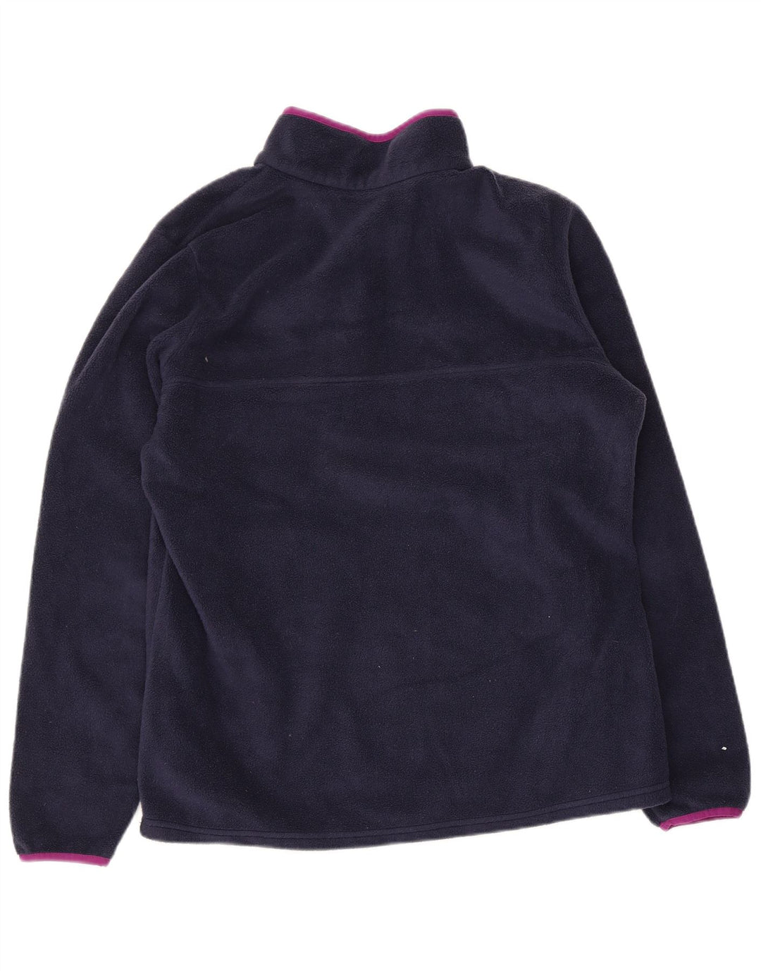 Columbia Jersey de forro polar con cuello de botón para mujer UK 46 Grande Poliéster azul marino
