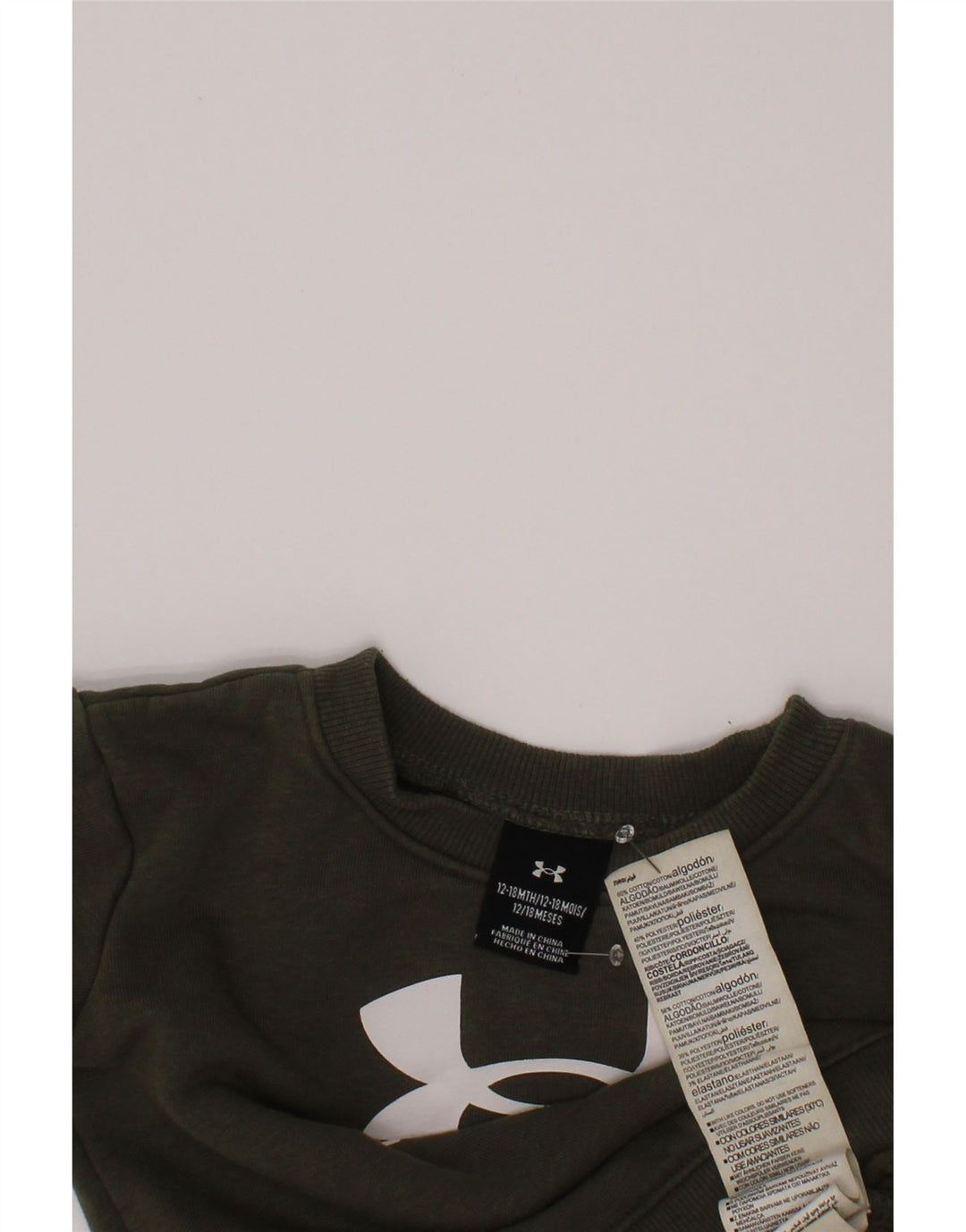 UNDER ARMOUR Sudadera gráfica para bebés niños 12-18 meses Algodón caqui