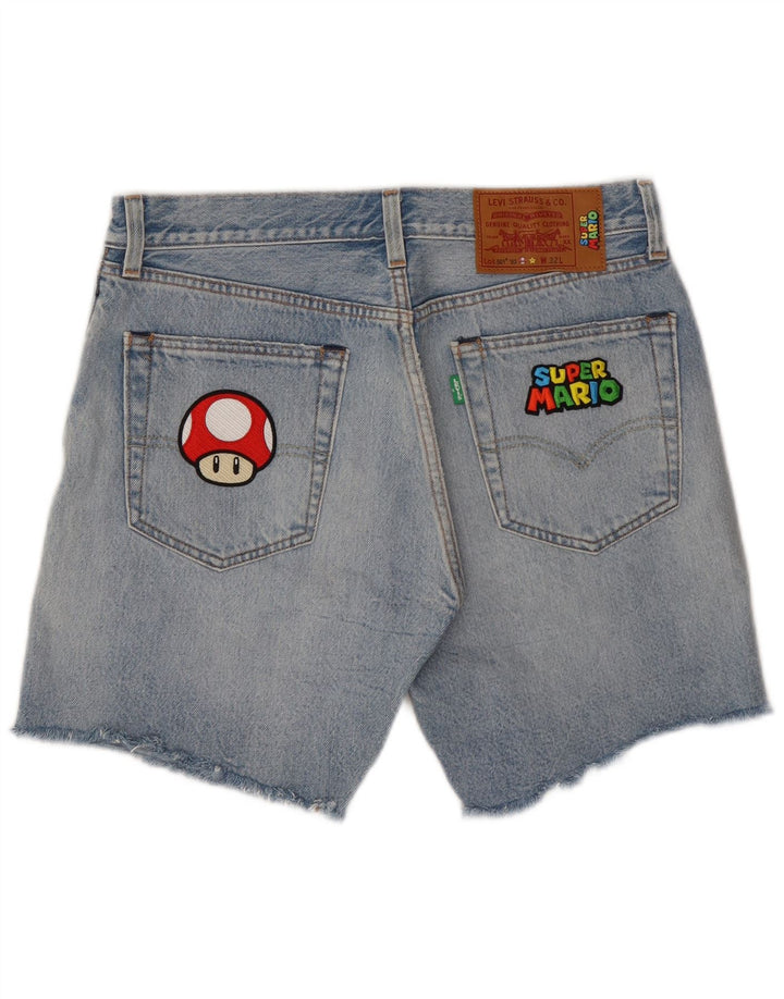 Levi's Mens 501 Shorts De Mezclilla W32 Algodón Azul Medio