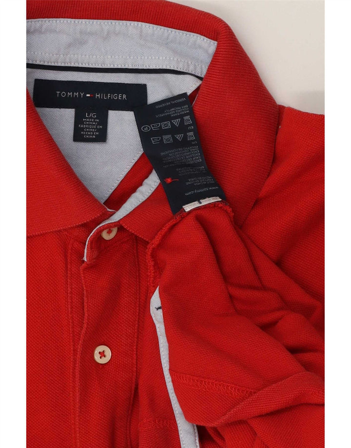 Polo Tommy Hilfiger para hombre de algodón rojo grande