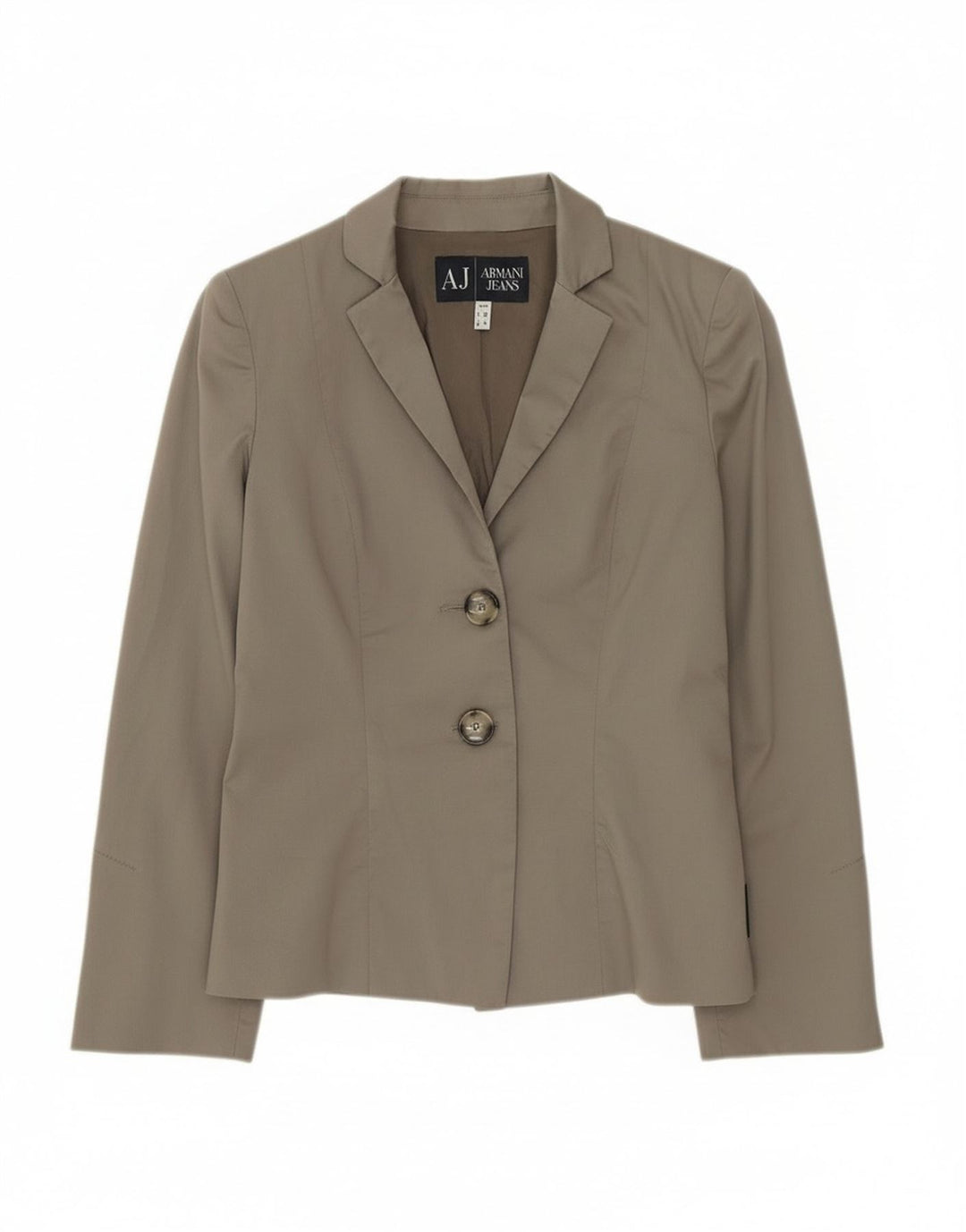 Armani Jeans Chaqueta Blazer de 2 Botones para Mujer EU 40 Algodón Gris Medio