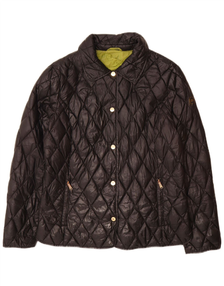 Michael Kors Chaqueta acolchada para mujer UK 12 Medium Azul marino Nylon