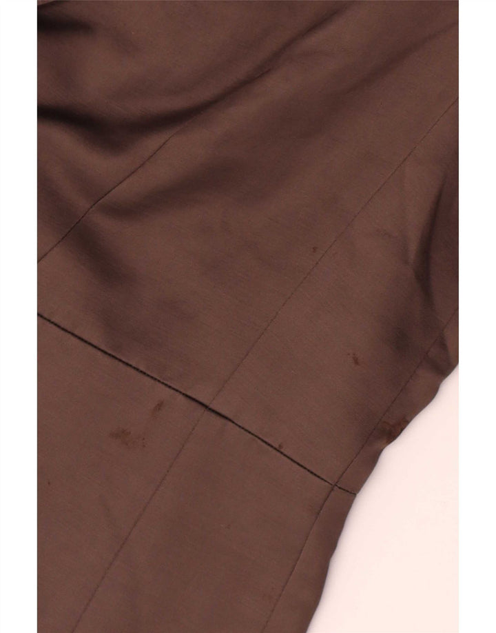 Fenn Wright Manson Chaqueta Blazer de Manga 3/4 para Mujer UK 44 Grande Marrón