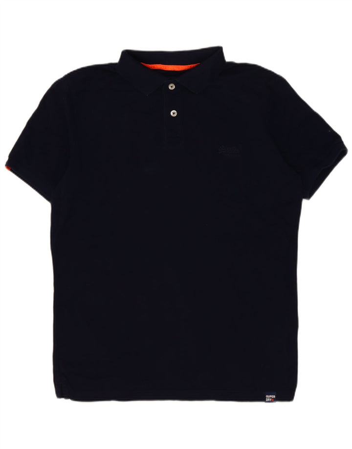 Superdry Polo Para Hombre De Algodón Azul Marino Pequeño