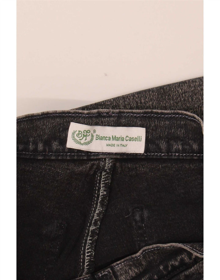 Bianca Maria Caselli Jeans Bootcut para Mujer IT 42 Medium W27 L30 Algodón Negro