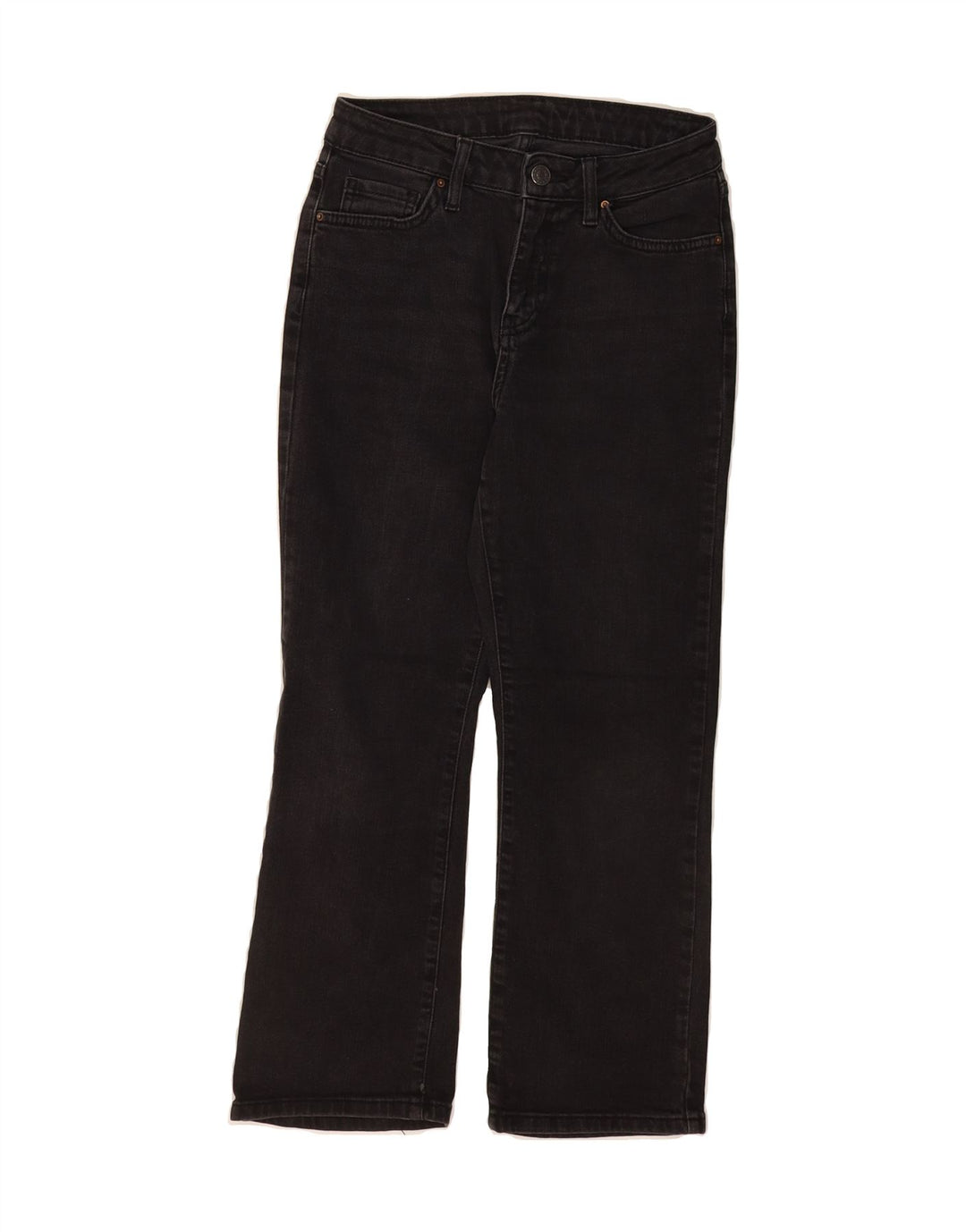 TOPSHOP Womens Straight Jeans W25 L24 Black Cotton Vintage Topshop and Second-Hand Topshop from Messina Hembry 