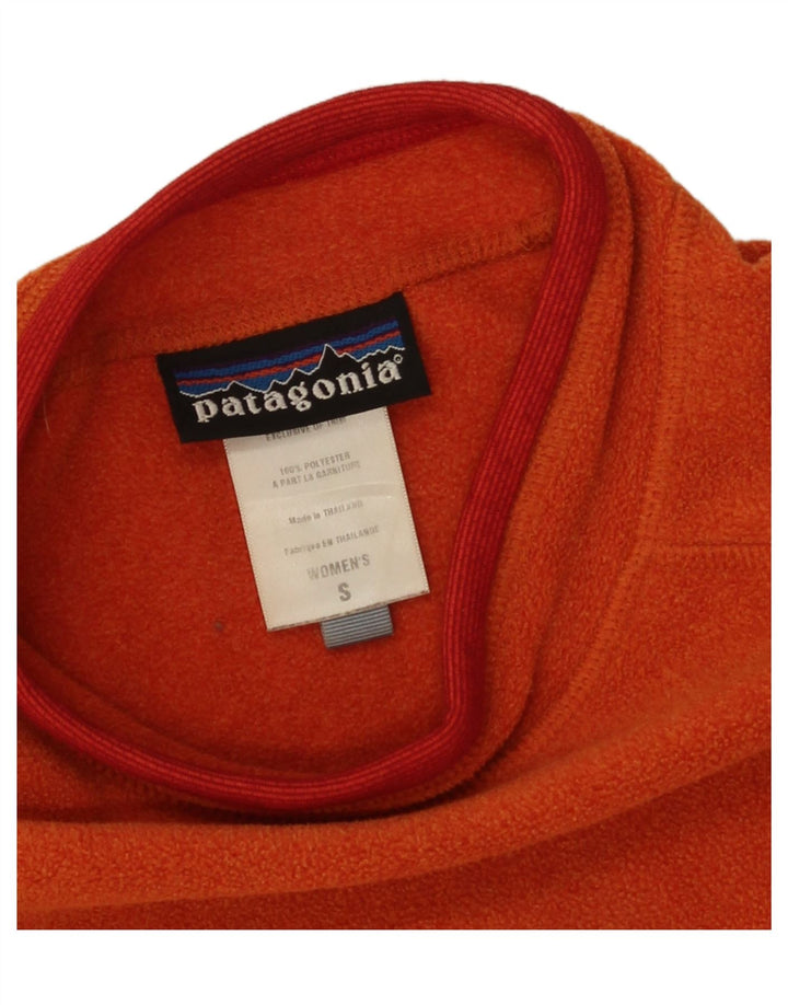 Patagonia Mujer Polar Jumper UK 10 Pequeño Naranja Poliéster