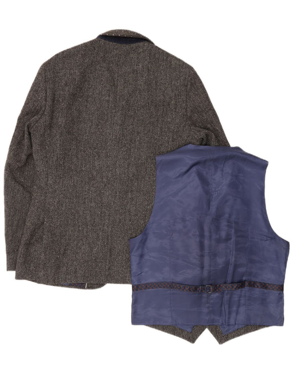 Conjunto de piezas de corte entallado para hombre Marks & Spencer en espiga gris medio