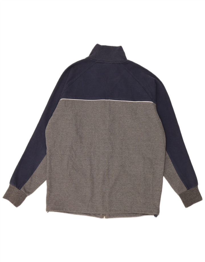 ASICS Chaqueta de chándal para hombre de algodón color block gris medio