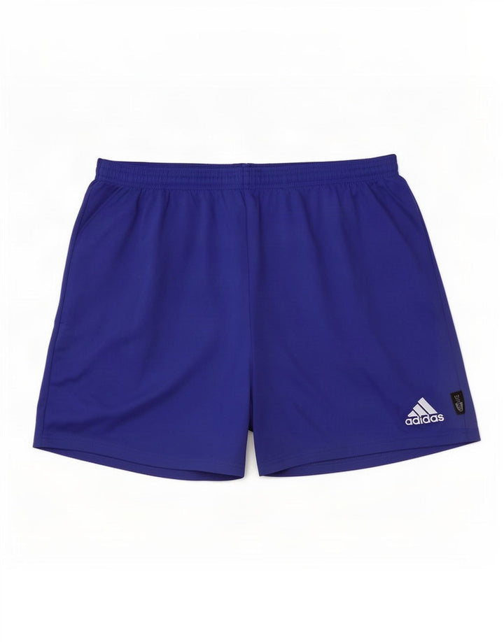 Adidas - Pantalones cortos deportivos para hombre, talla 36, poliéster azul grande