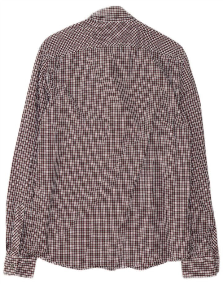 Camisa Timberland Hombre Slim Fit Cuadros Rojos Medianos