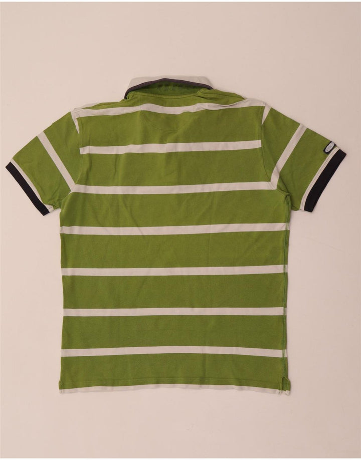 Murphy & Nye - Polo de rugby para hombre, talla grande, color verde a rayas