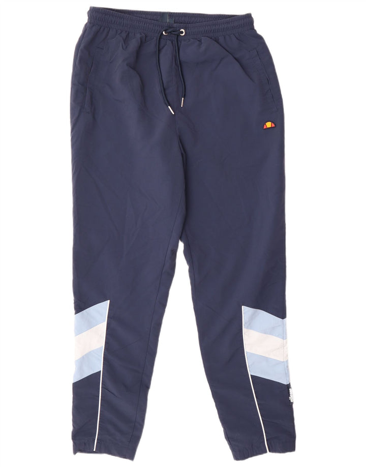Ellesse Hombre Pantalones De Chándal De Poliamida Color Block Azul Marino Medio