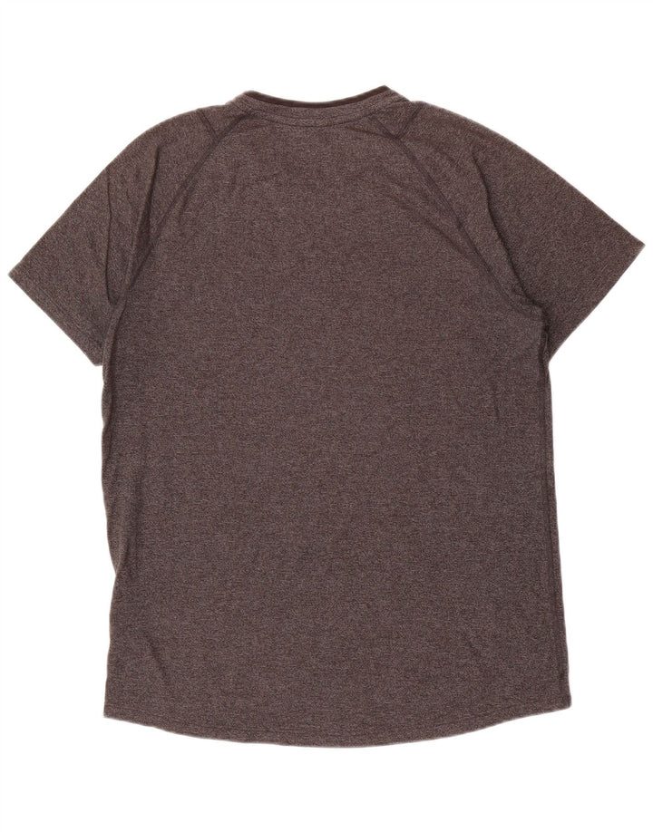PUMA Camiseta gráfica para hombre Top de algodón moteado gris medio