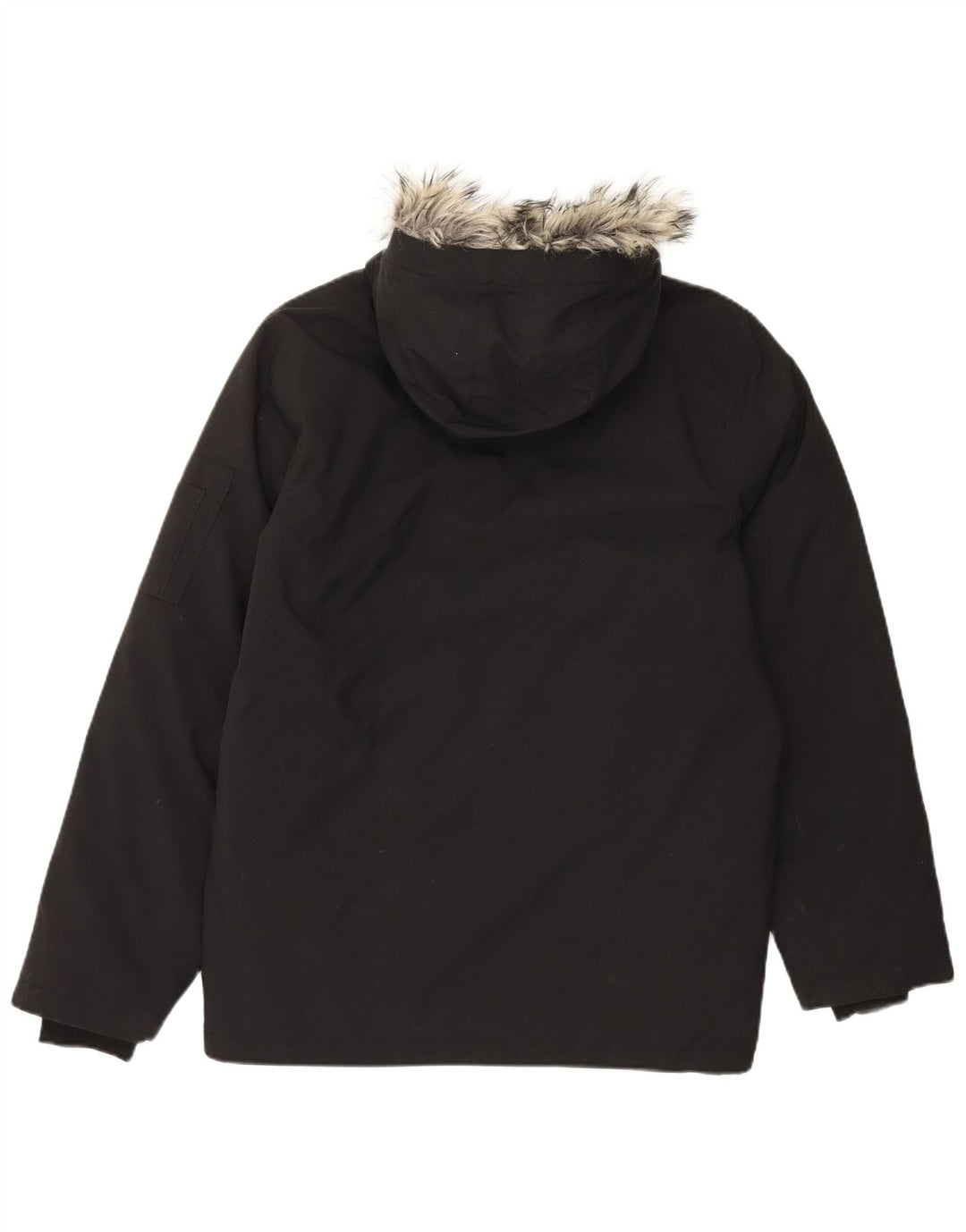 Adidas - Parka con capucha para hombre, talla 36, nailon negro pequeño