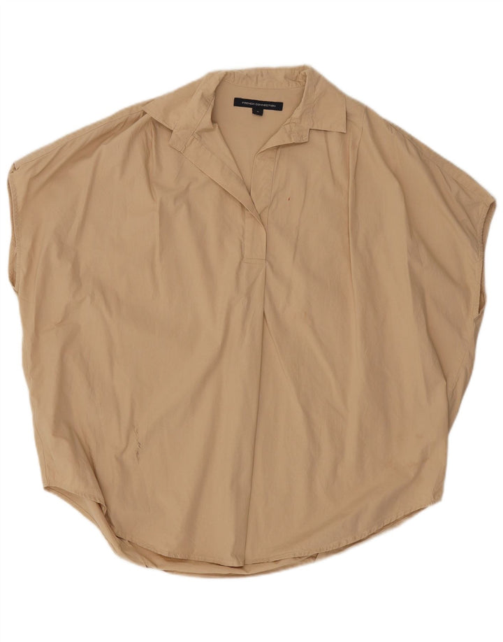 French Connection Blusa extragrande sin mangas para mujer UK 44 Beige medio