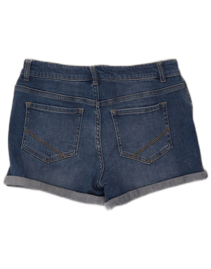Oasis Pantalones cortos vaqueros para mujer UK 12 Medium W30 Algodón azul