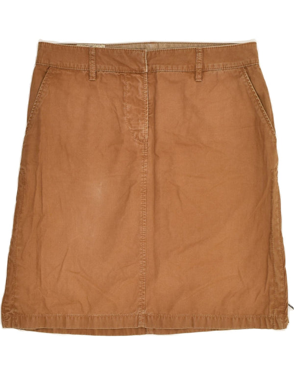 TIMBERLAND Falda recta para mujer UK 12 Medium W32 Algodón marrón