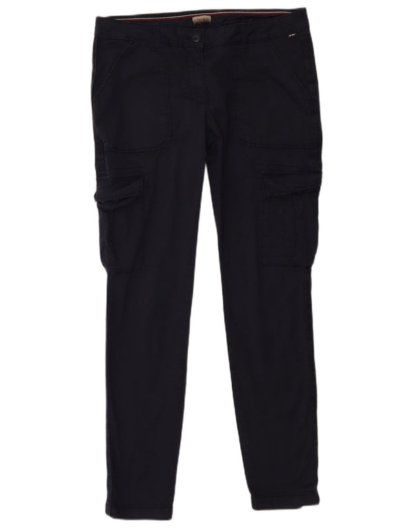 Napapijri Pantalones cargo ajustados para mujer UK 40 Large W32 L29 Algodón azul marino