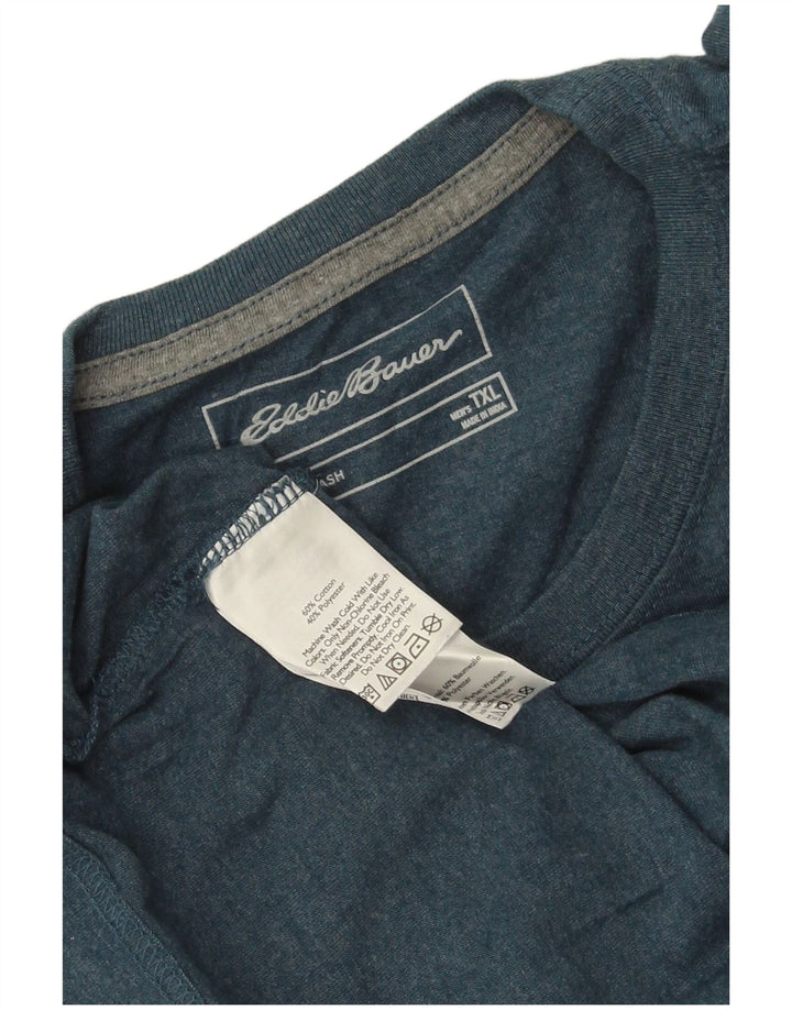 EDDIE BAUER Camiseta Hombre Top XL Algodón Azul