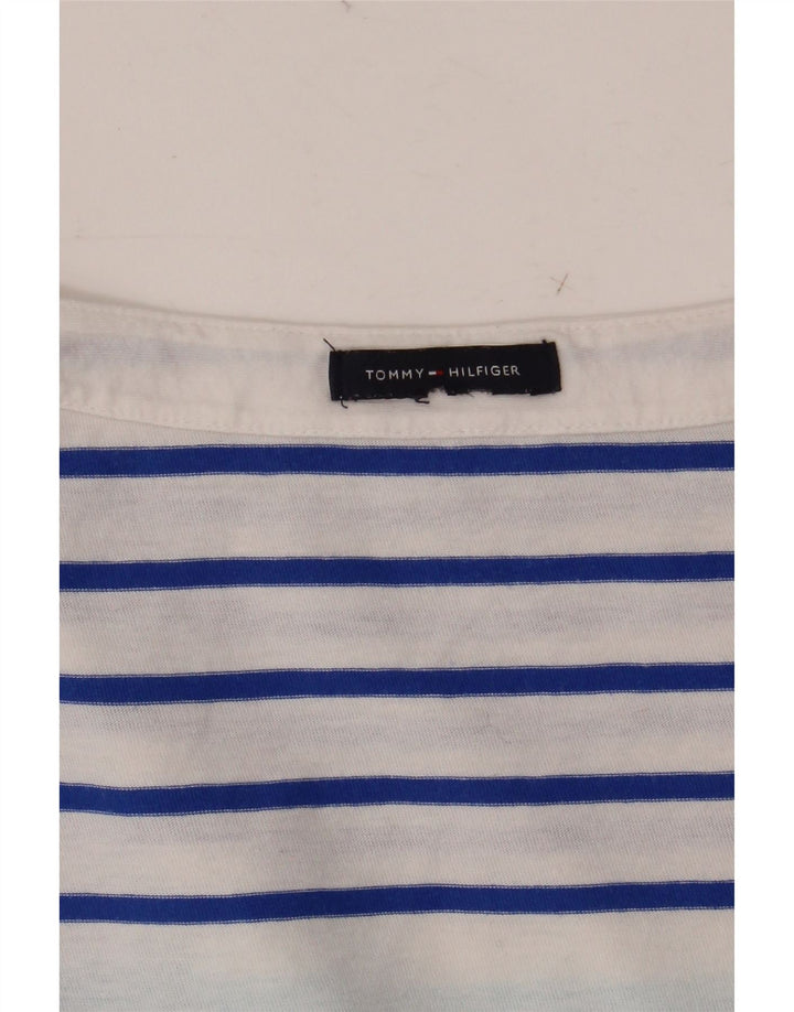 TOMMY HILFIGER Top para mujer manga 3/4 UK 42 Rayas azules medianas
