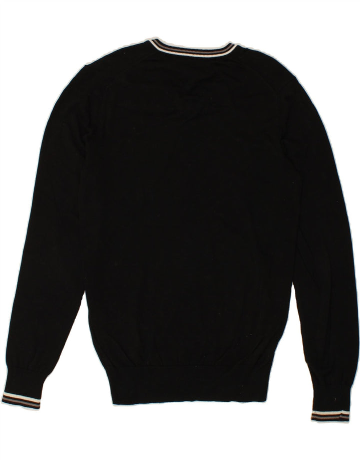 BEN SHERMAN Suéter Heritage con Cuello en V para Hombre Algodón Negro Mediano