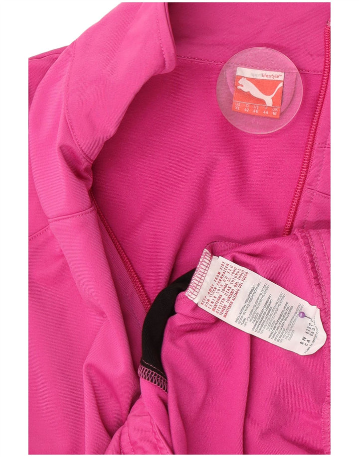 Puma Chaqueta de chándal para mujer UK 40 Grande Rosa Colorblock Poliéster
