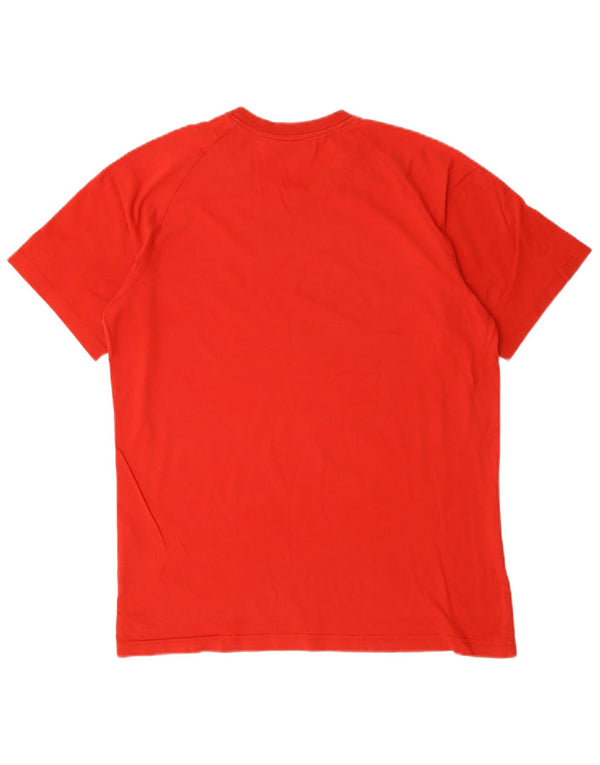 Adidas - Camiseta gráfica para hombre, color rojo medio, algodón