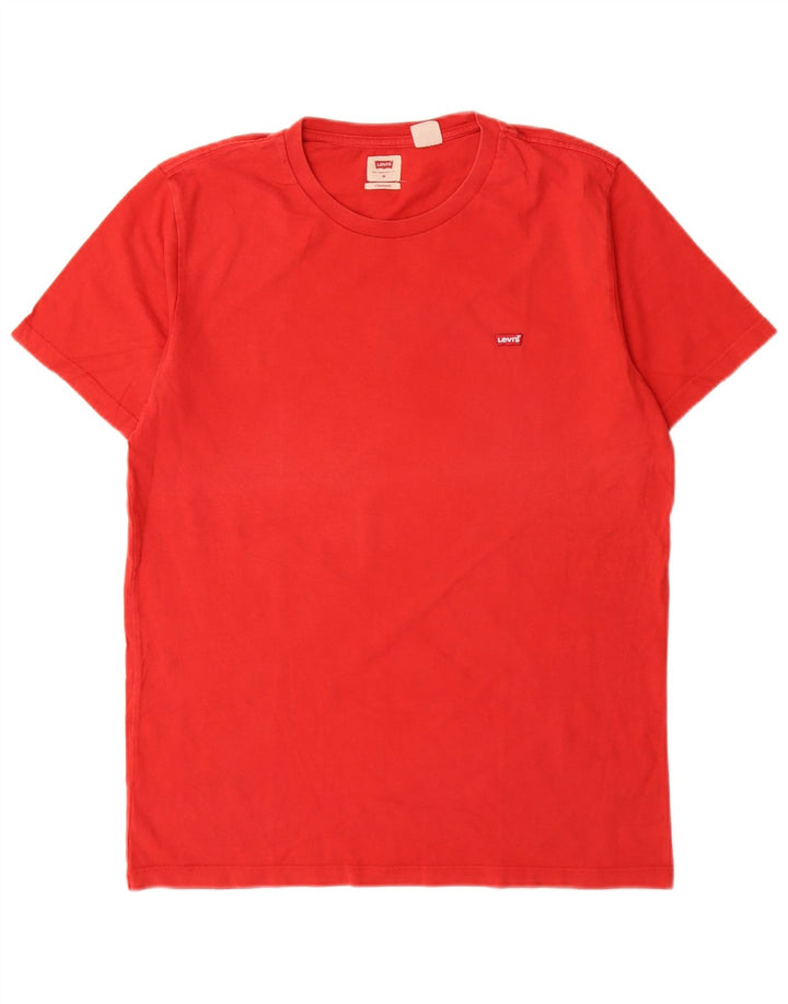 Levi's Camiseta estándar para hombre, color rojo medio
