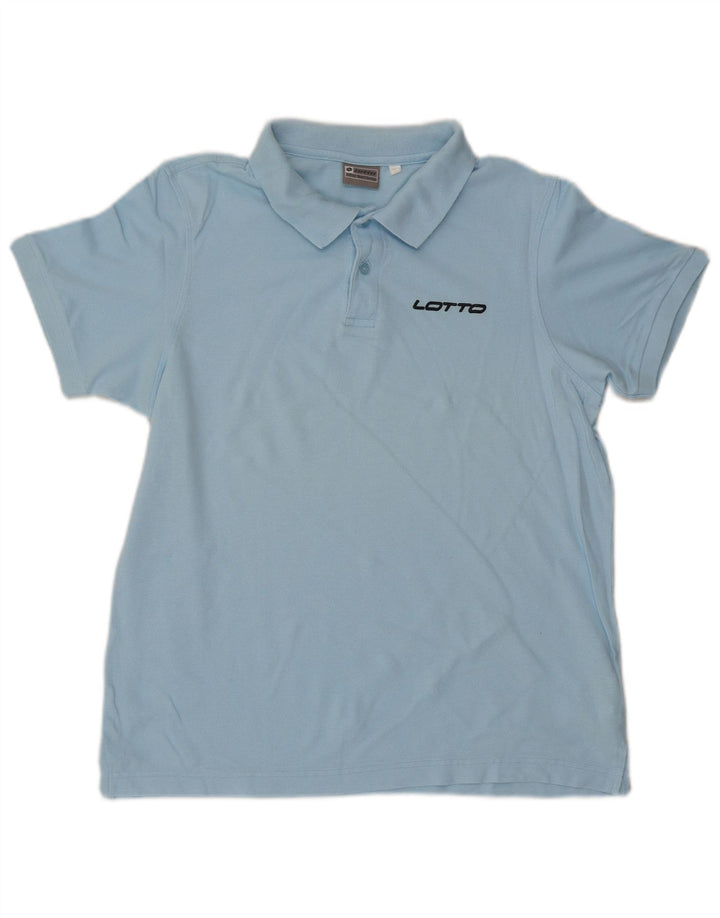 Polo Lotto Hombre Grande Azul Algodón