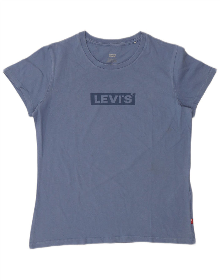 Levi's Camiseta gráfica para mujer Top UK 44 Algodón azul medio