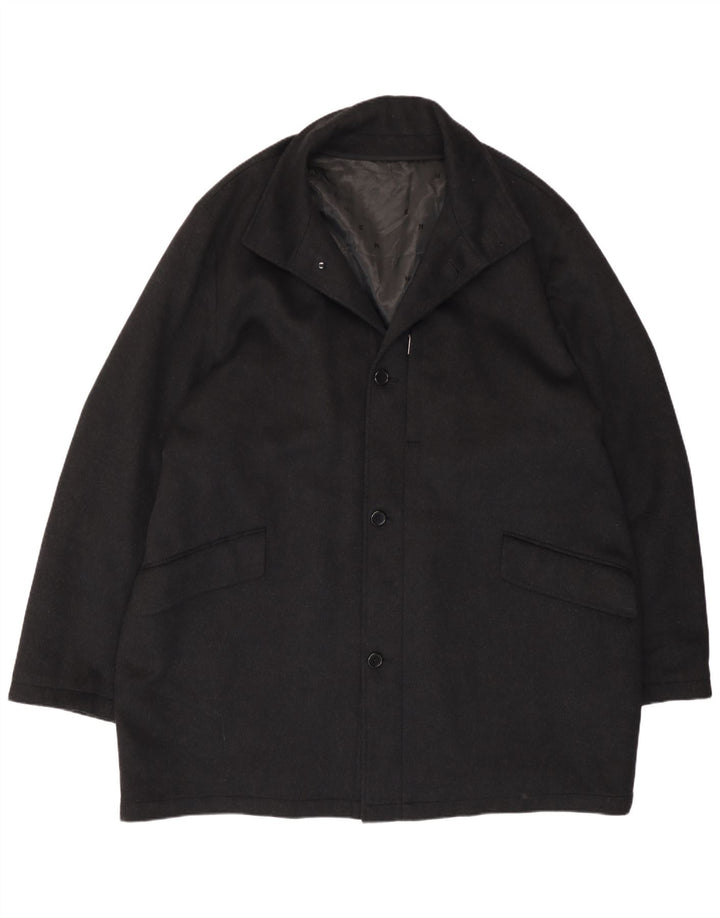 Abrigo Pierre Cardin para hombre IT 50 grande de lana negra