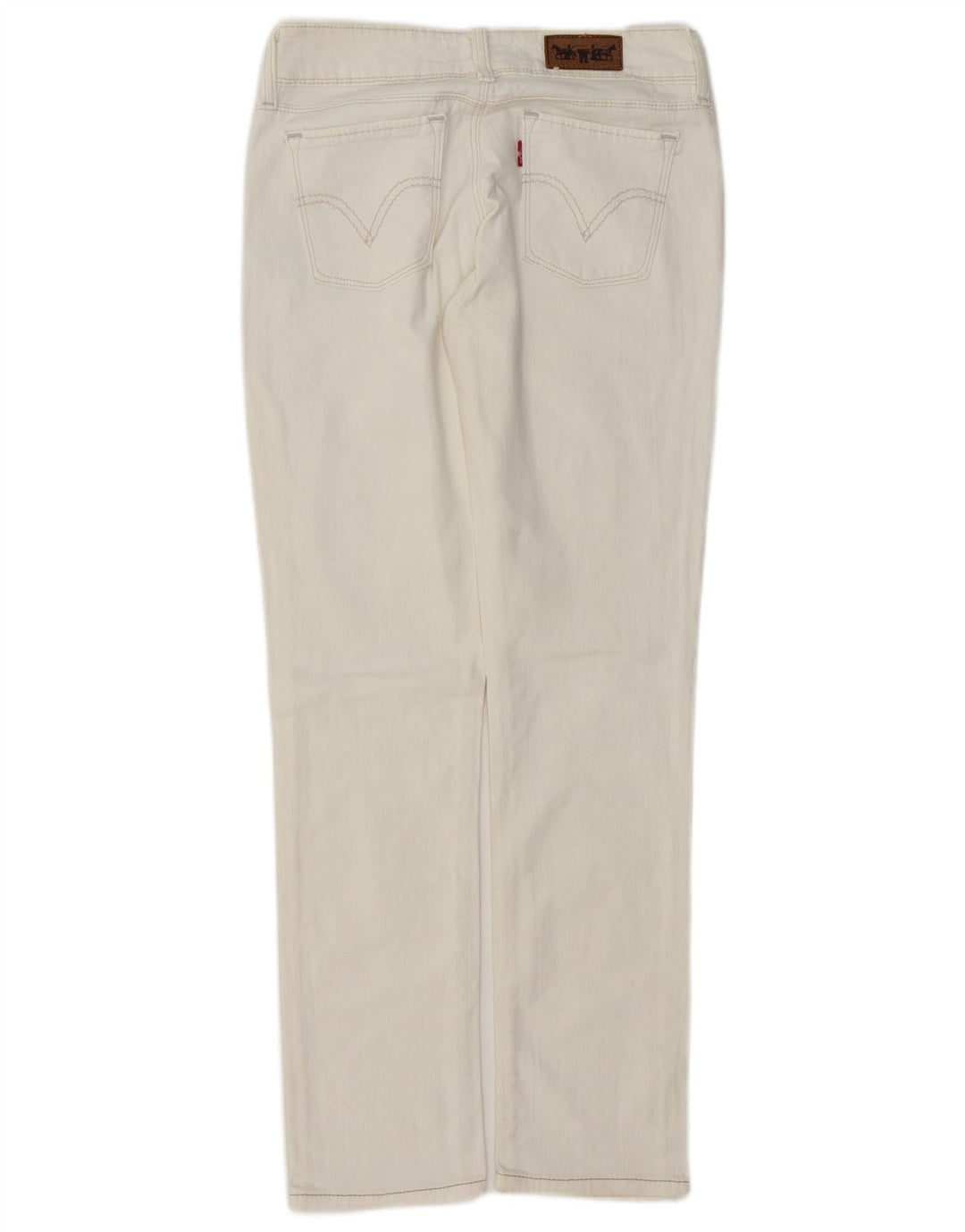 Levi's Mujer 571 Slim Jeans W28 L30 Algodón Blanco