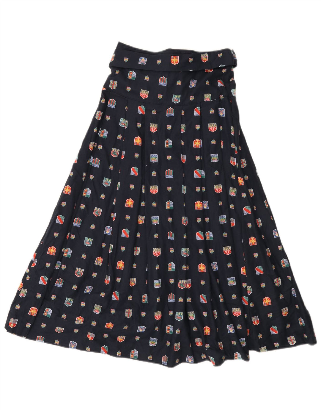 Scapa Falda acampanada con estampado abstracto maxi para niña 15-16 años W26 Azul marino