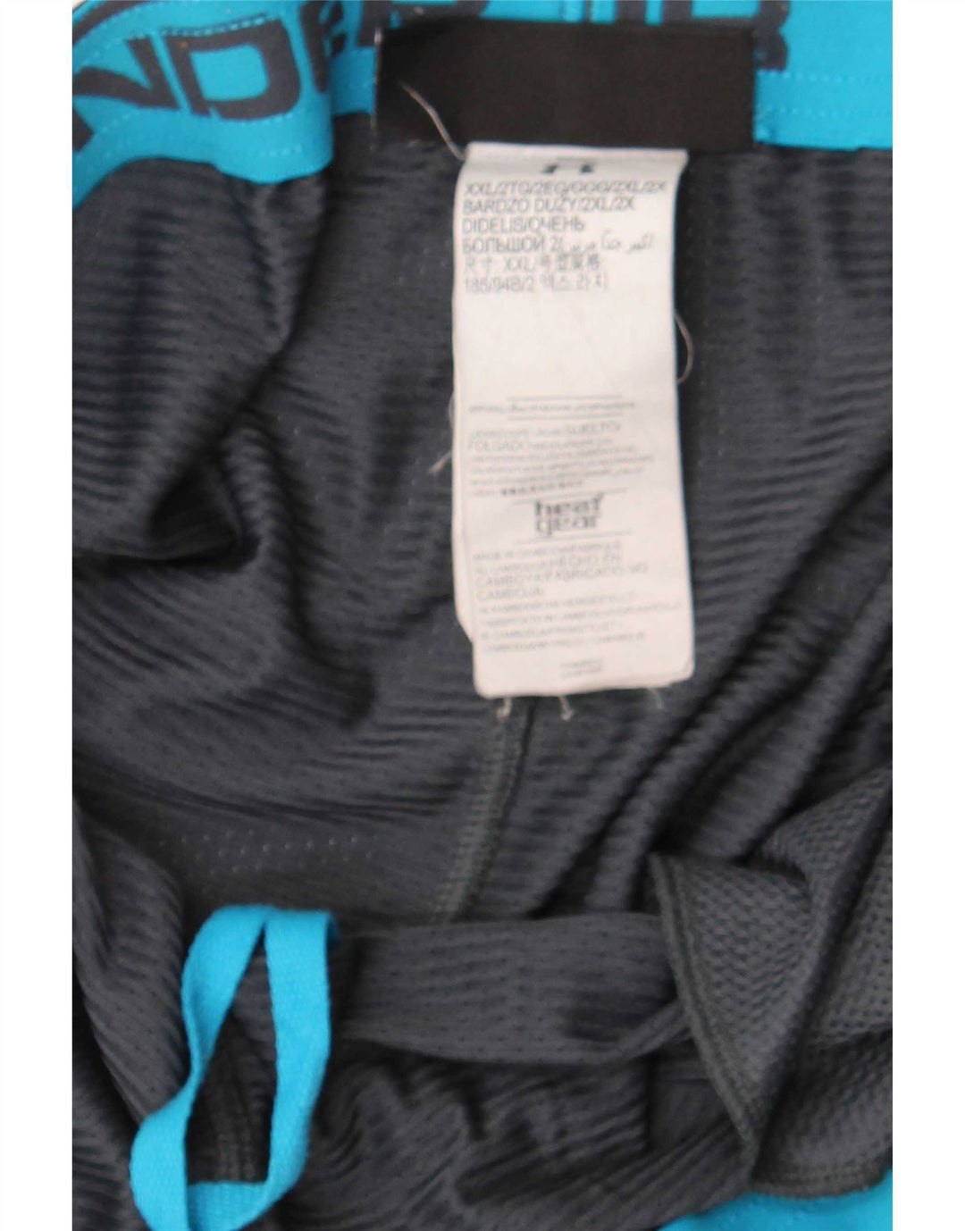 Under Armour Pantalones cortos deportivos para hombre 2XL Gris Colorblock Poliéster