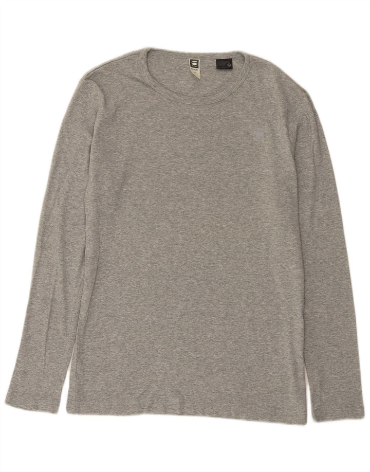 G-Star Hombre Top de manga larga de algodón moteado gris grande