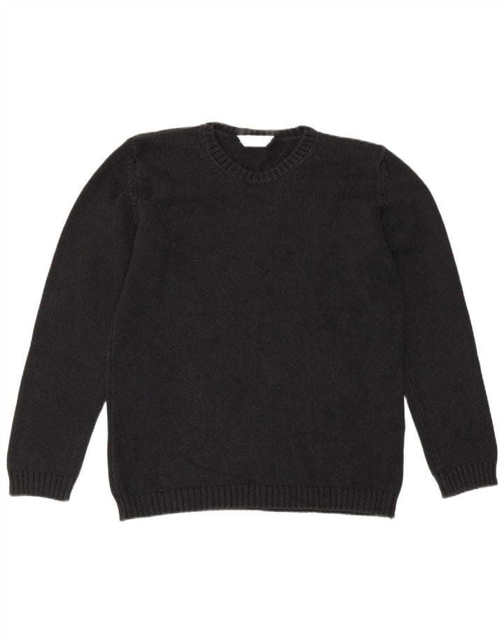 Marks & Spencer Suéter de Cuello Redondo de Gran tamaño para Mujer UK 10 Small Black