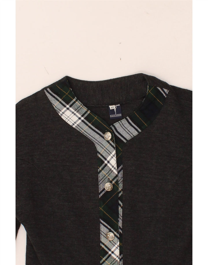 VINTAGE Womens 5 Button Blazer Jacket IT 46 Large Grey Vintage Vintage and Second-Hand Vintage from Messina Hembry 