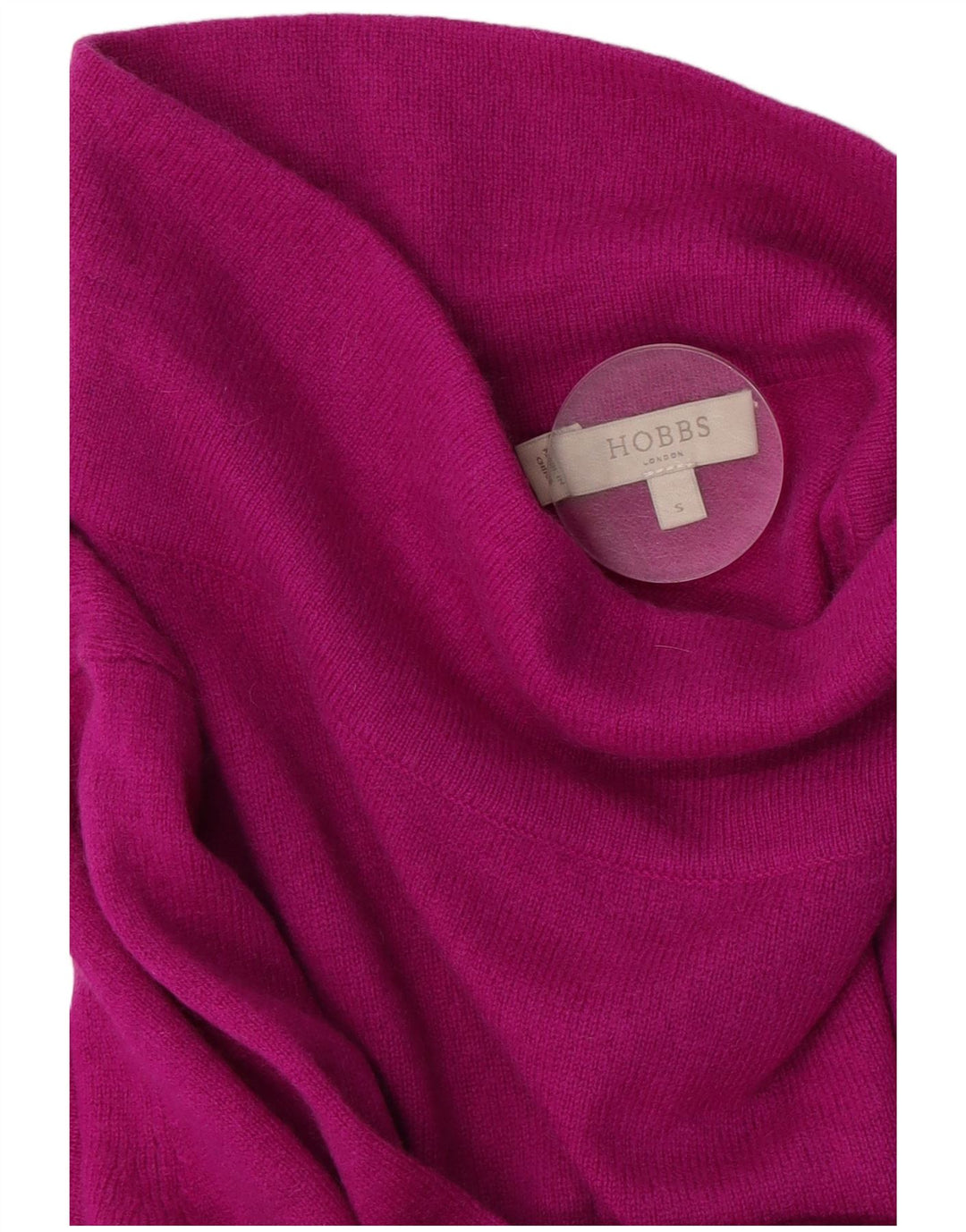 HOBBS Suéter tipo jersey con cuello vuelto para mujer UK 10 Small Pink