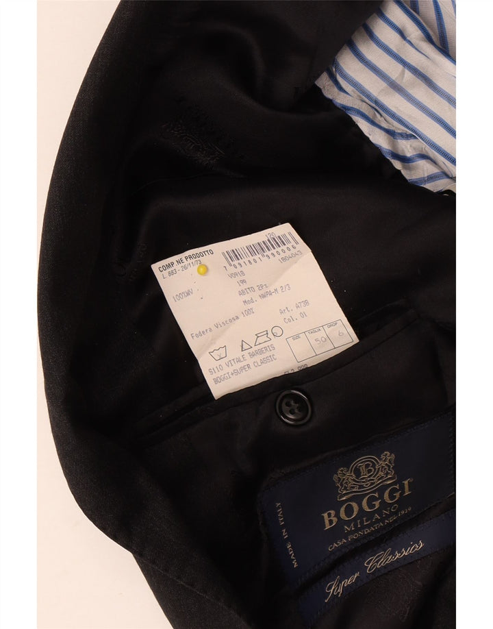 Boggi Chaqueta Milano de 3 Botones para Hombre IT 50 Grande Lana Gris