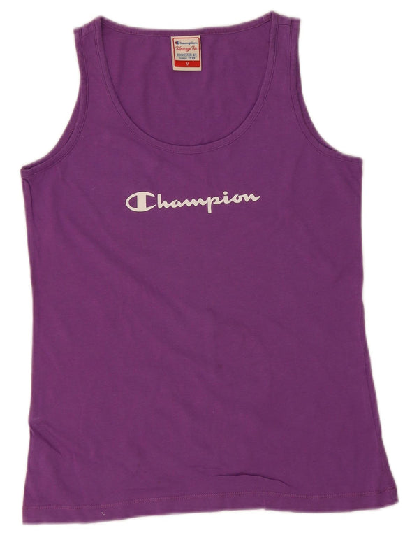 Champion Heritage Fit Graphic Chaleco Top para Mujer UK 40 Mediano Púrpura