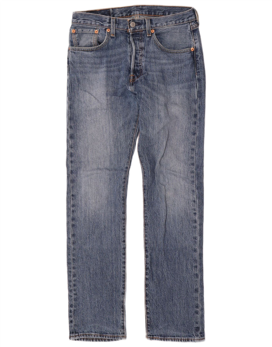 Levi's Hombre 501 Vaqueros Rectos W28 L30 Algodón Azul