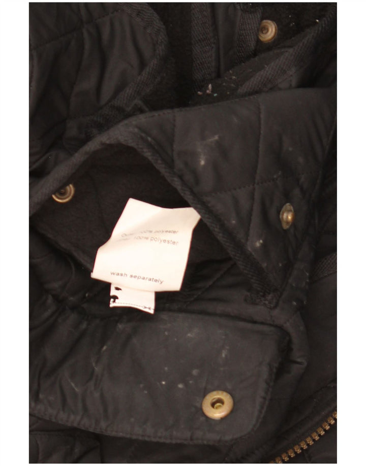Barbour Chaqueta acolchada militar para mujer Reino Unido 44 Poliéster negro grande
