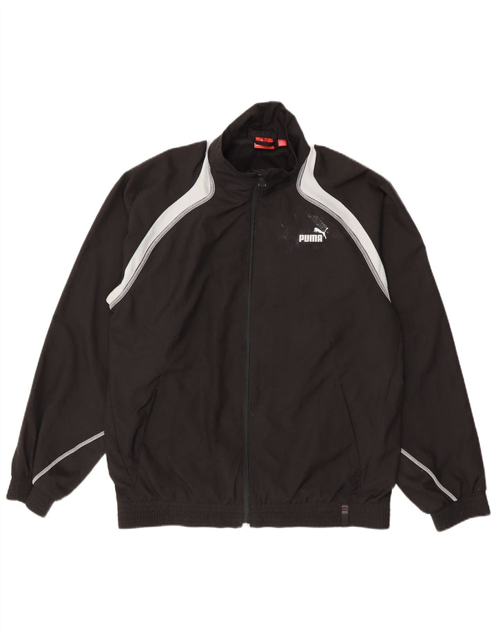 Puma Chaqueta de chándal para hombre con bloques de color negro mediano Poliéster